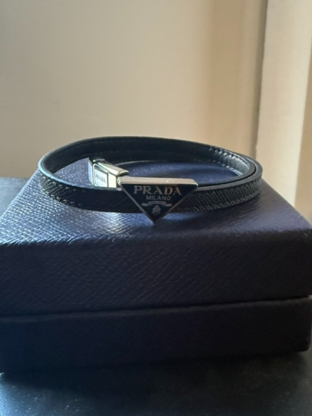 Men's Prada Saffiano Leather Bracelet